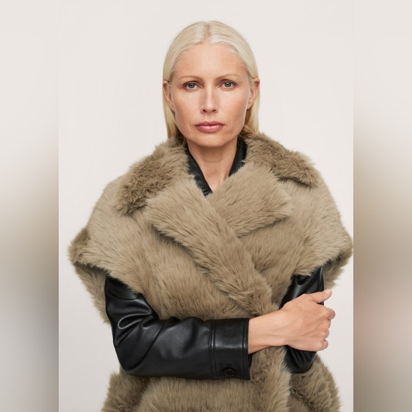 MANGO Faux fur vest - Picture 5 of 9